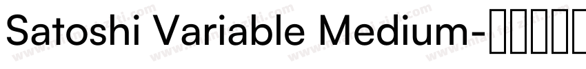 Satoshi Variable Medium字体转换
